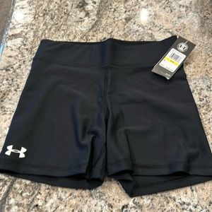 Brand new with tags, never worn under Armour compression shorts, size medium